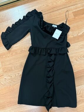 delfi collective one-shoulder pleated ombre dress Delfi Collective Erica One Shoulder Pleated Maxi Dress Blue Ombre New with Tags!